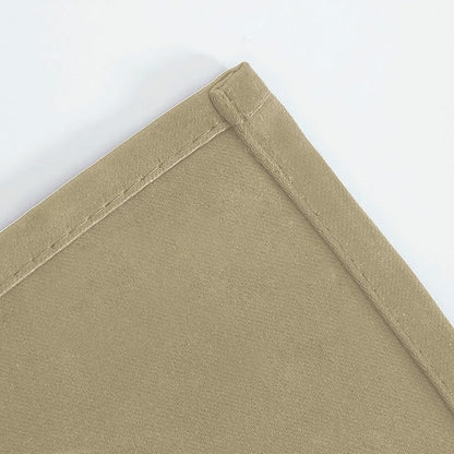 LEMOMO Blackout Curtains 42 x 95 inch/Beige Curtains Set of 2 Panels/Thermal Insulated Room Darkening Bedroom Curtains