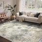Area Rugs 6x9 for Living Room Bedroom, Modern Abstract Machine Washable Rug, Large Soft Low Pile Floor Carpet with Non Slip Backing for Dining Room, Blue Mist