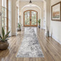 UERMEI 2X10 Washable Runner Rug for Hallway: Soft Neutral Modern Abstract Area Rug - Non-Slip Low Pile Long Throw Indoor Carpet for Kitchen Entryway Kitchen Bedroom Laundry - Grey