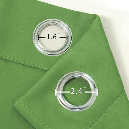 LEMOMO Blackout Curtains 66 x 84 inch/Light Green Curtains Set of 2 Panels/Thermal Insulated Room Darkening Bedroom Curtains