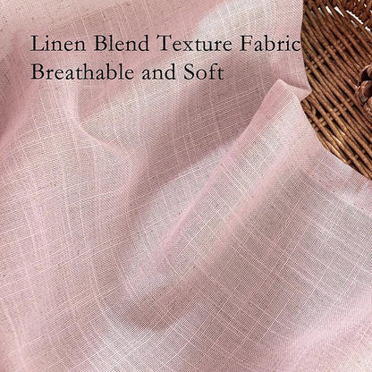 MYSKY HOME 96 Inches Length Pink Curtains for Girls Bedroom Living Room Semi Sheer Light Filtering Nursery Window Drapes, Soft Modern Decor Country Style Back Tab, 50" x 96", Light Pink, 2 Panels