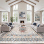 zesthome 10x14 Area Rugs for Living Room,Non-Slip Backing Washable Rugs,Vintage Large Area Rug，Stain Resistant Home Decor Rug (Multi,10'x14')