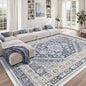 zesthome 10x12 Area Rugs,Stain Resistant Washable Rug,Ultra-Thin Rugs for Living Room,Bedroom,Non-Slip Backing Home Decor Large Area Rug (Blue/Beige,10'x12')