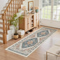 Madane Washable Runner Rug - 2x6 Rug Runners for Hallways 6 Feet Non Slip Vintage Kitchen Runner Rug Ultra-Thin Bathroom Runner Rugs Carpet Laundry Room Bedroom (2x6ft, Navy Blue)