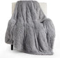 Bedsure GentleSoft Fluffy Grey Throw Blanket, Grey Decor Cozy Gifts for Women Men, Soft Sherpa Fleece Fuzzy Plush Thick Warm Minky Faux Fur Throw Blanket for Couch Bed Sofa, Gray Gifts for Dad, 50x60