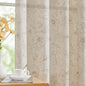 jinchan Floral Linen Curtains for Living Room 63 Inch Length Taupe Flower Curtain Rod Pocket Back Tab Farmhouse Curtains with Printed Floral Bedroom Window Curtain Set, 2 Panels Taupe