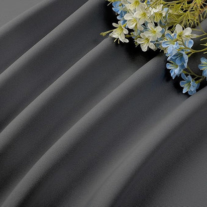 CUCRAF Light Grey Blackout Curtains 108 inch Length 2 Panels Set, Rod Pocket Room Darkening Drapes for Bedroom Living Room, Insulated Thermal Light Blocking Window Curtain (W52 x L108 Inch)