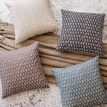 Foindtower Set of 2 Decorative Neutral Body Lumbar Throw Pillow Covers Vintage Accent Farmhouse Cushion Covers Boho Floral Home Decor for Sofa Couch Chair Bedroom Living Room,14×36 Inch,Black