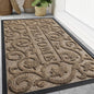 Smiry Welcome Door Mat Outside Entrance, Heavy Duty Trap Dirt and Moisture Easy Clean Low Profile Patio Porch Indoor Outdoor Front Doormat for Entry, 47x32 Inch, Brown