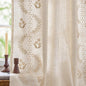 jinchan Belrose Lined Linen Blend Curtains Boho Floral Curtains for Bedroom 63 Inch Length Beige Embroidered Drapes Rod Pocket Farmhouse Flower Drapes for Living Room Window Treatments Set 2 Panels