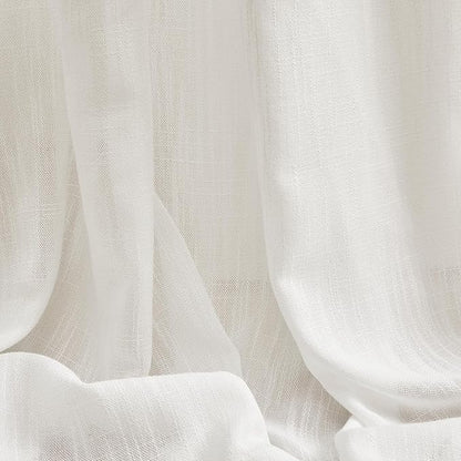 MYSKY HOME Extra Long Curtains for Living Room, Soft Cotton and polyester Fabric Boho Window Curtain Drapes Light Filtering Semi Sheer Backdrop Panels, 50 x 120 Inches, Natural, 2 Pieces