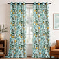 Topfinel 96 Inches Long Floral Curtains Unique Cottagecore Whimsical Vintage Pretty Fun Floral Hummingbird Patterned Double Sided Grommet Green Print Drapes Two Pages for Bedroom Living Room Dining