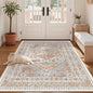zesthome 3x5 Area Rug Ultra Soft Washable Rug, Non Slip Area Rug Indoor Entrance, Stain Resistant Rugs for Living Room Bedroom Vintage Home Decor (Orange,3'x5')