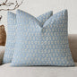 Foindtower Set of 2 Decorative Vintage Floral Print Throw Pillow Covers Neutral Modern Farmhouse Cushion Covers Boho Home Decor for Sofa Chair Couch Bedroom Living Room Outdoor,18×18 Inch,Powder Blue