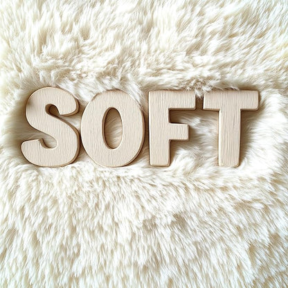 OLANLY 8x9 Machine Washable Large Area Rugs for Living Room, Bedroom, Soft Fluffy Shaggy Bedside Rug, Indoor Floor Carpet for Kids Girls and Boys, Dorms, Nursery, Home Decor Aesthetic, Ivory