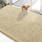 OLANLY Dog Door Mat for Muddy Paws 48x30, Absorbs Moisture and Dirt, Absorbent Non-Slip Washable Doormat, Quick Dry Chenille Mud Mat for Dogs, Entry Indoor Entryway Carpet for Inside Floor, Sand
