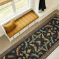 Black Insect 2'6"x12' Washable Extra Long Runner Rugs for Hallways, Non Skid Stain Resistant Wide Rug Runners for Kitchen, Entryway, Mudroom, Dark Cottagecore Boho Butterfly Pattern Indoor Décor