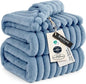 Bedsure GentleSoft King Blanket for Couch - Cozy Soft Blankets for Women, Cute Large Throws for Girls, Blue, 108x90 Inches