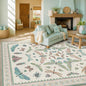 Hazo Haus Sage Green Rugs for Bedroom Under Bed - 6x9 Area Rug for Living Room, Dining Room, Kids Playroom, Fun Insect Cute Décor,Ultra Soft Non Slip Stain Resistant