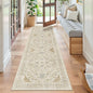 Madane Kitchen Runner Rug - 2x7 Runner Rugs with Rubber Backing Non Slip Vintage Washable Rug Runner Ultra-Thin Throw Carpet Runners for Hallways Bedroom Laundry Room (2'x7', Beige/Blue)