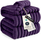 Bedsure GentleSoft Purple Fleece Blanket for Couch - Cozy Soft Blankets for Women, Cute Small Throws for Girls, 90x90 Inches