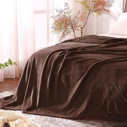 BEDELITE Fleece Blanket Twin Size Brown Throw Blankets for Couch & Bed, Luxury Plush Cozy Fuzzy Blanket 60x80 inches, Super Soft Warm Lightweight Throw Blanket for Travel Camping