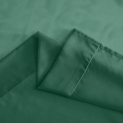 NICETOWN Green Sheer Curtains for Chirstmas Day, Grommet Voile Sheer Window Treatments Airy & Elegant with Light Filtering for Kids Room/Living Room, Set of 2, W54 x L84