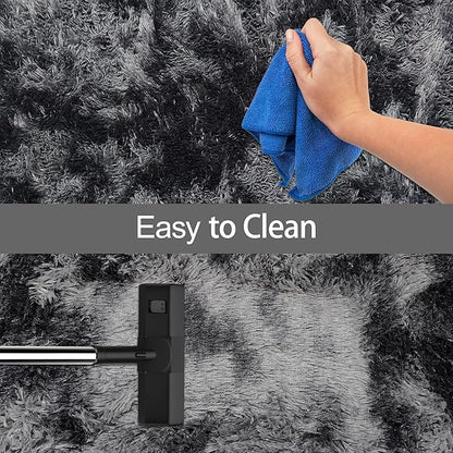 Small Tie-Dyed Area Rug for Bedroom 3x5 Mini Black Grey Fluffy Rug Mat Bedside Throw Rug for Kids Room Boys Teens Nursery Baby Dorm Living Room Home Decor Aesthetic Carpets