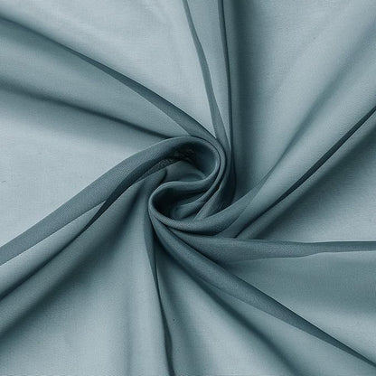 Aiyufeng Dusty Blue Sheer Curtains 36 inches Long, Short Kitchen Window Treatment Solid Sheers Cafe Curtains Bathroom Voile Half Window Curtains 2 Panels, Rod Pocket, 40" Wx36 L