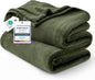 Bedsure GentleSoft Fleece Blanket Twin Size Olive Green - 300GSM Lightweight Plush Fuzzy Cozy Soft Warm Blanket for Bed, Sofa, Couch, Travel, Camping, 60x80 inches