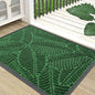 Colorxy Waterproof Doormat, Sturdy Natural Rubber Front Indoor Mat, Non Slip Low Profile Indoor Outdoor Door Mats, Stain and Fade Resistant Floor Mat, Easy Clean Patio Entrance Mat, 36''x24'', Green