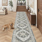 Madane Hallway Runner Rug 2'6''x16' Kitchen Runner - Non Slip Vintage Runners for Hallways Washable Kitchen Rugs Soft Low Pile 2.5x16 ft Rug Runner for Laundry Room, Entryway and Bedroom, Black