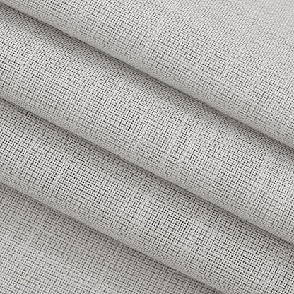 Linen Blend Grey Curtains for Living Room Back Tab Modern Farmhouse Semi Sheer Light Gray Curtains 63 inches Long 2 Panels Set Muted Neutral Cotton Texture Window Curtain for Dining Room Bedroom