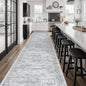 Hallway Runner 3x14 - Runner Rugs 14ft Washable Entryway Rug Vintage Kitchen Runners Non Slip Indoor Rug Farmhouse Carpet Runner for Bathroom Living Room Bedroom, Grey