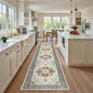 Madane Runner Rugs for Hallway 2x10 Long Washable Non-Slip Hallway Runner Rug Low-Pile Stair Kitchen Runner Soft Throw Carpet for Entrance Living Dining Laundry Room (Orange/Blue, 2 x 10)