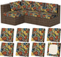 8Pcs Stretch Patio Cushion Covers, Outdoor Couch & Sofa Replacement Slipcovers for Patio Furniture Cushion Covers, Washable Reusable Furniture Protector