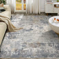 UERMEI 7x9 Area Rug Living Room Rugs - Washable Neutral Modern Abstract Soft Thin Large Rug Indoor Floor No Slip Rug Carpet for Bedroom Under Dining Table Home Office Decor - Blue Grey
