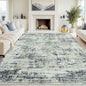 9x12 Area Rugs for Living Room Washable Rug: Anti-Skid Abstract Modern Living Room Rug Soft Thin Carpets Indoor Floor Non-Shedding Carpet for Bedroom Dining Farmhouse Nursery Black Gray Gold