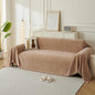 Couch Cover for Dogs, Boho Sofa Covers for 3 Cushion Couch, Chenille Sofa Slipcover for Pets Washable, L-Shape Sectional Couch Loveseat Cover Soft Throw Blankets with Tassels(71x118,Khaki)