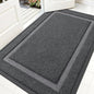 OLANLY Front Door Mat Indoor Outdoor Entrance, Waterproof All-Season, All-Weather Doormat, Sturdy Natural Rubber, Fade Resistant, Low Profile, Easy Clean Patio Porch Entryway Mat, 59x30, Grey
