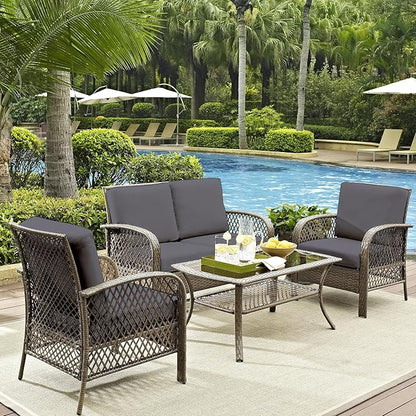 12Pcs Outdoor Cushion Covers, Patio Cushion Covers,Stretch Elastic Slipcovers, Replacement Washable & Reusable Furniture Protector for Patio Couch (Grey,Cover Only)