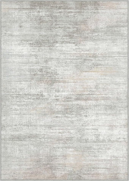 BEIMO Area Rugs 6x9 for Living Room Bedroom, Modern Abstract Machine Washable Rug, Large Soft Low Pile Floor Carpet with Non Slip Backing for Dining Room, Light Grey/Beige