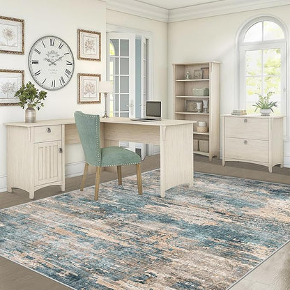 6x9 Area Rugs for Living Room, Washable Modern Abstract Large Area Rug Neutral Soft Non Slip Kids Rug Stain Resistant Indoor Carpet for Bedroom Nursery Dining Room Playroom(GreenBrown, 6'x9')