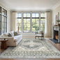 zesthome 6x9 Area Rug, Super Soft Washable Rugs for Living Room, Non-Slip Stain Resistant Vintage Rugs, Ultra-Thin Large Area Rugs (Wheat/Charcoal,6'x9')