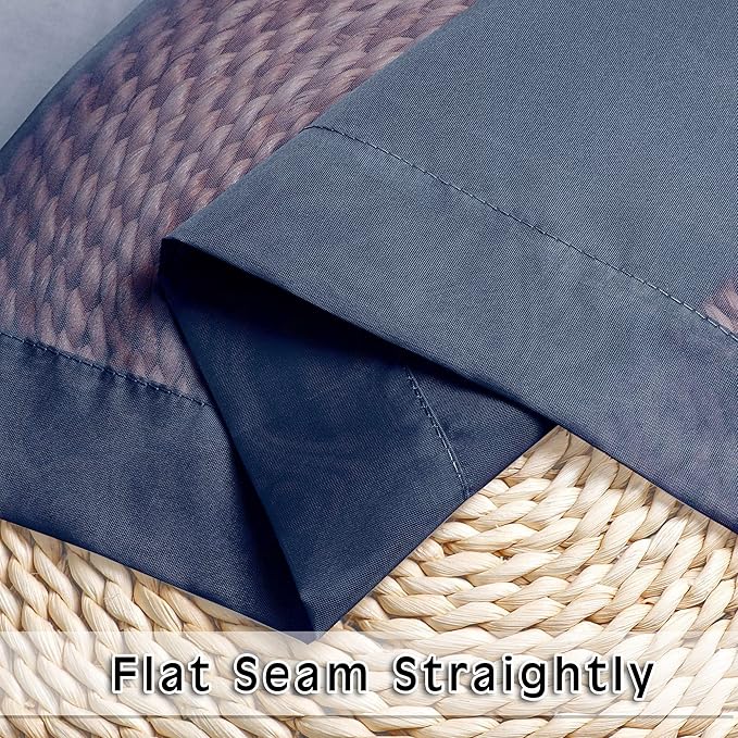 OVZME Navy Blue Sheer Curtains 2 Panels with Dual Rod Pocket, Light Filtering Treatment Window Drapes for Kitchen Dining Room, Bedroom, Each 42 Width by 63 Length.