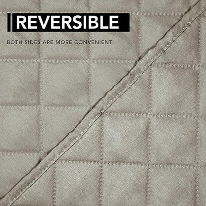 Easy-Going Oversized Recliner Chair Slipcover Reversible Sofa Cover Water Resistant Couch Cover Furniture Protector with Elastic Straps for Pets Dog (Oversized Recliner, Beige/Beige)