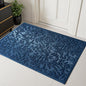 Blue Leaves Outdoor Indoor Entrance Door mat, Absorbent Durable Heavy Duty Welcome Front Door Mat,Thick Natural Rubber Back,Easy Clean Entryway Mat 47x32 Inch, Low Profile