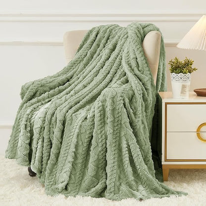 Aganear Blanket King Size - Lightweight, Portable, Fuzzy, Cozy Soft Blanket for Couch, Bed, Office; Breathable, Skin-Friendly for All Season Accessories (108"x90", Sage Green)
