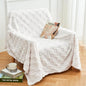 Aganear Flannel Throw Blanket - Cozy Soft Lightweight Fuzzy Checkered Throw Blanket for Women Portable Throw Blankets for Couch, Warm Present for Birthday, Christmas(50"x70", Cream White)