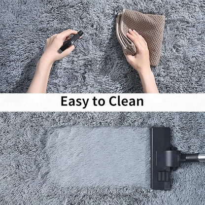 Soft Runner Rugs for Bedroom Hallways, 2 Packs 2x3 Grey Fluffy Shag Throw Area Rug Non Slip for Bedside Dorm, Long Shaggy Furry Carpet for Nursery Living Room